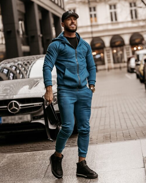 Komplet zamszowy męski Jack Ola Voga indigo