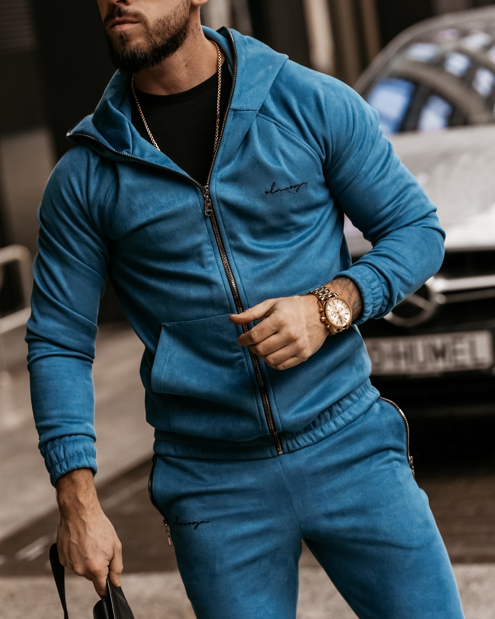 Komplet zamszowy męski Jack Ola Voga indigo Komplet zamszowy męski Jack Ola Voga indigo