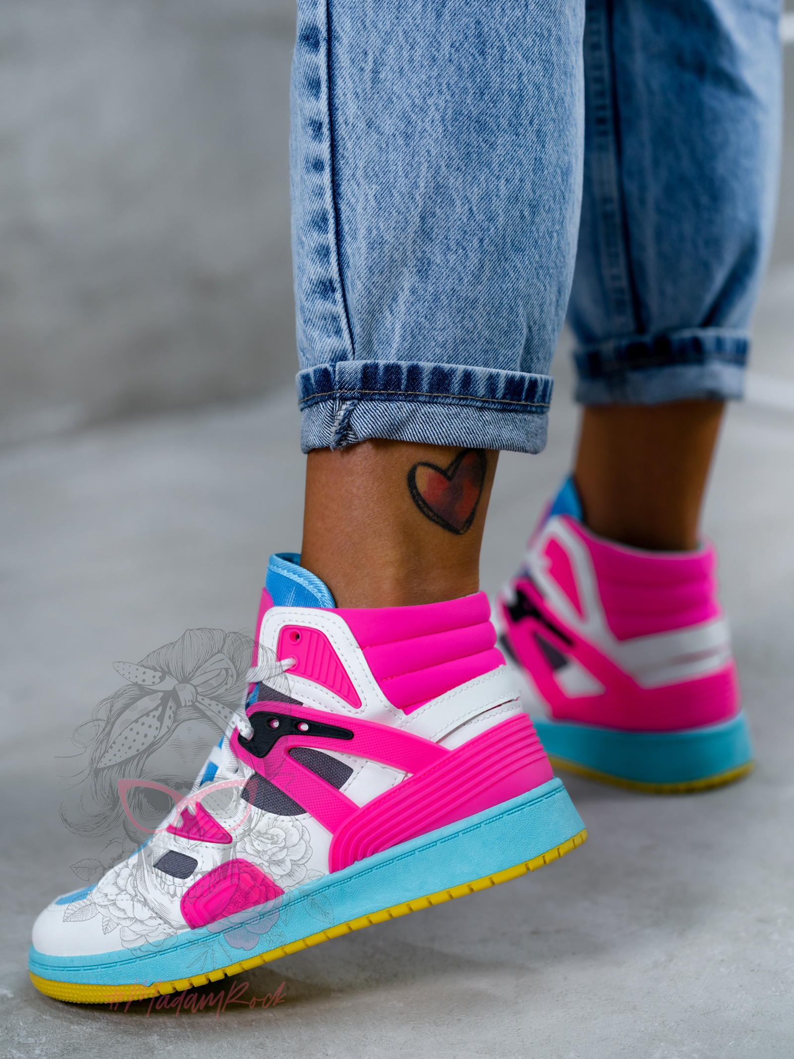 Buty sportowe Rock Colorido neon fuksja