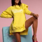 Bluza długa oversize Lumi Ola Voga żółta