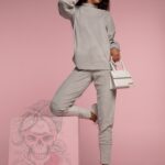 Komplet welurowy Ola Voga Kiss szary