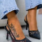 Czółenka plecione Madam Solin czarne