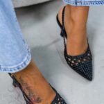 Czółenka plecione Madam Solin czarne