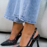 Czółenka plecione Madam Solin czarne