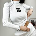 Komplet prążkowany Laki Satempli biały