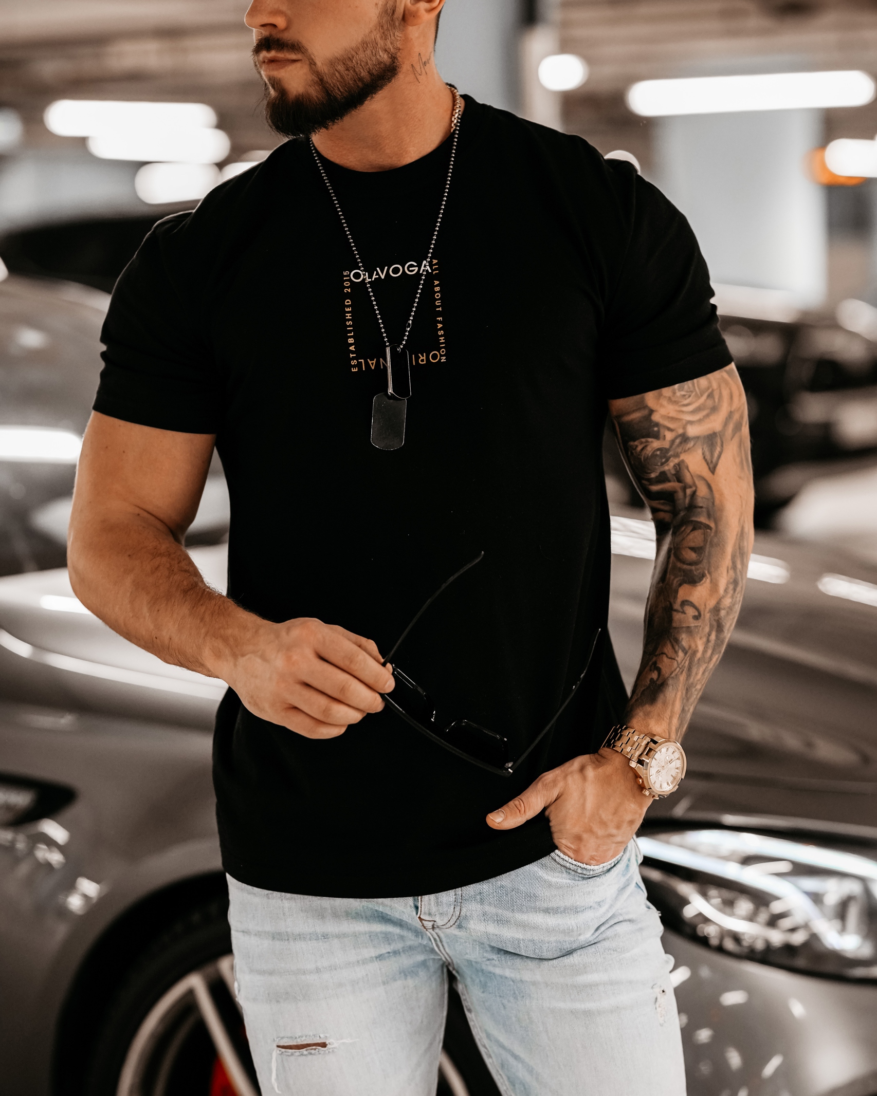 T-shirt męski Marc Ola Voga czarny