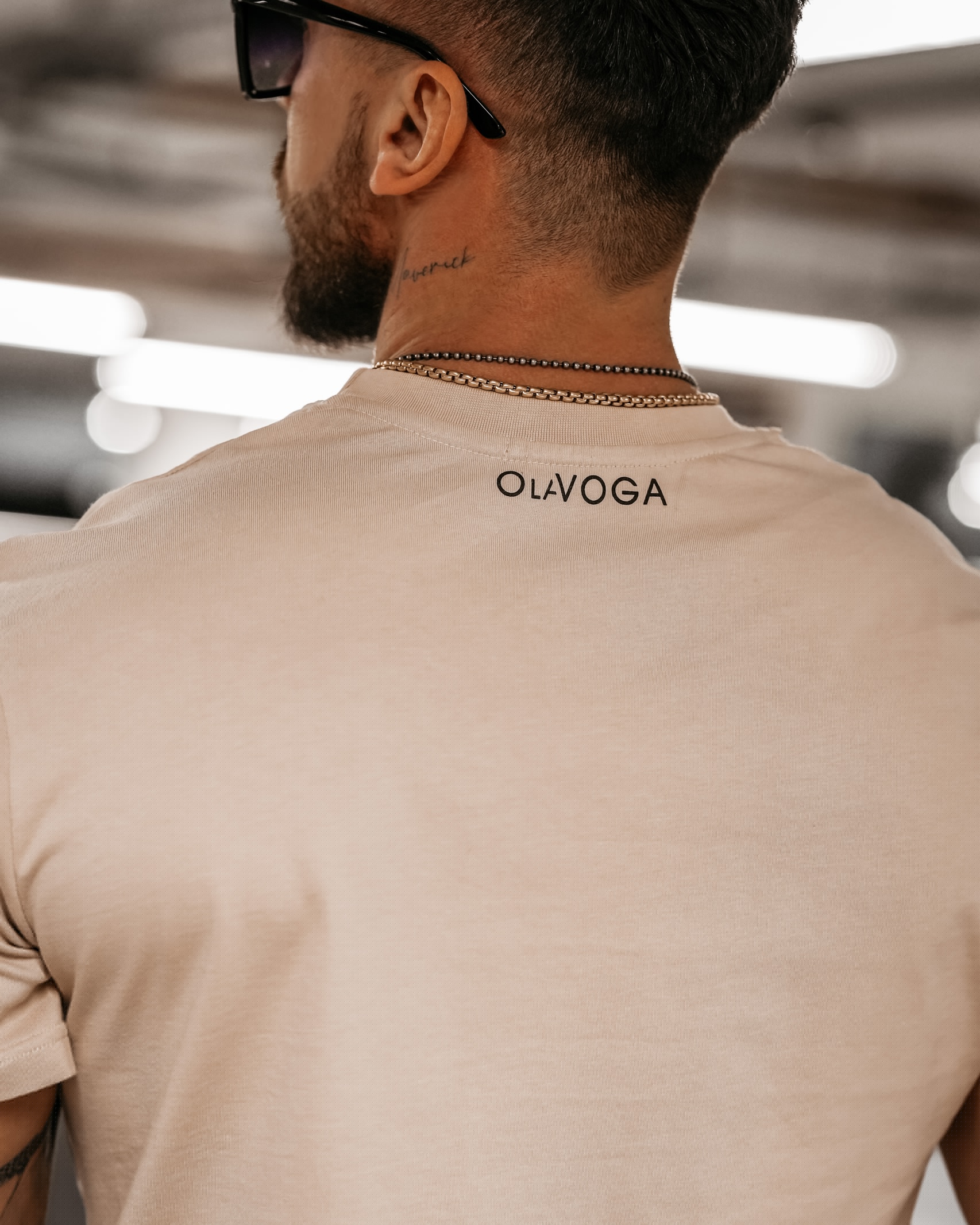 T-shirt męski Marc Ola Voga beżowy T-shirt męski Marc Ola Voga beżowy