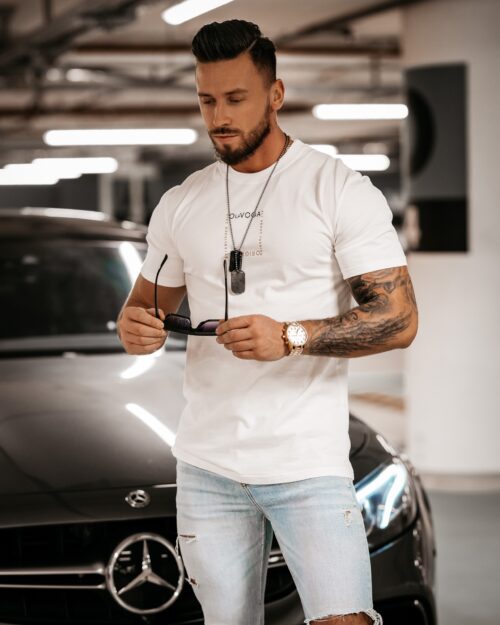 T-shirt męski Marc Ola Voga ecru