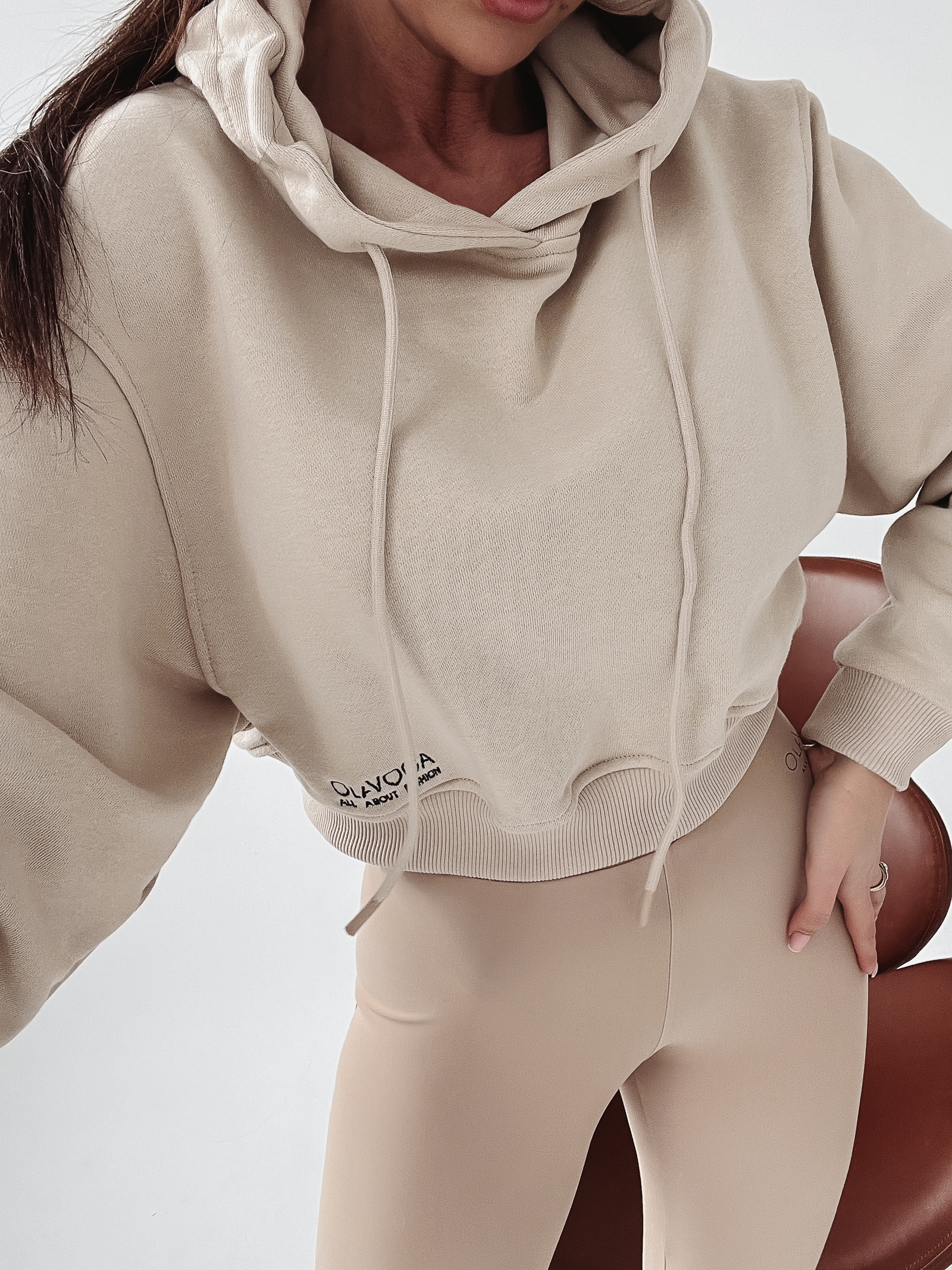 Bluza z kapturem Lyra Ola Voga beżowa