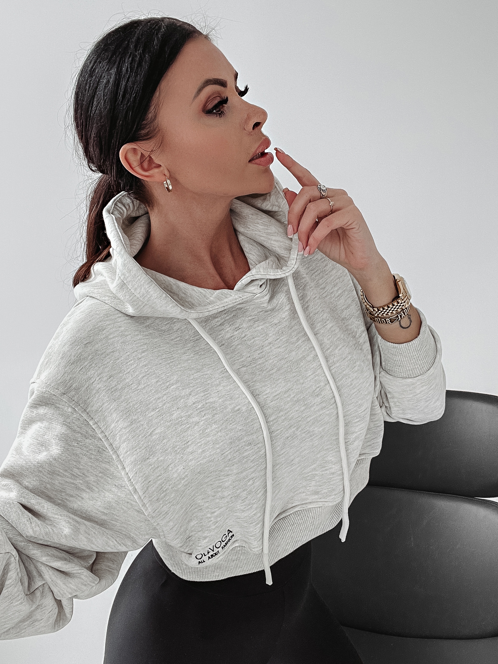 Bluza z kapturem Lyra Ola Voga szara Bluza z kapturem Lyra Ola Voga szara