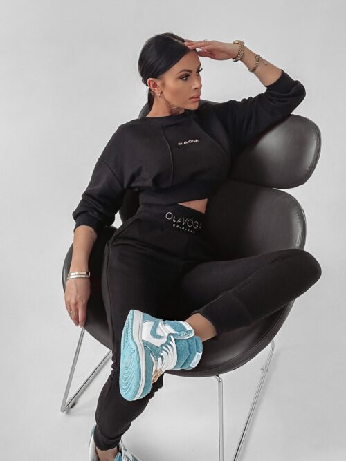 Bluza ze ściągaczem Helen Ola Voga czarna