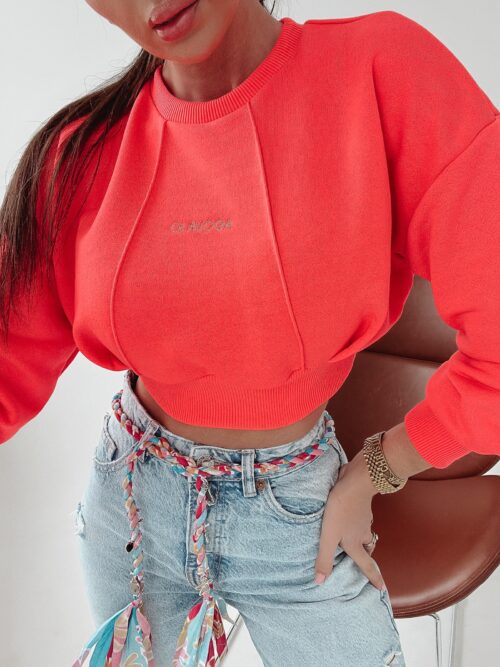 Bluza ze ściągaczem Helen Ola Voga neonowy róż