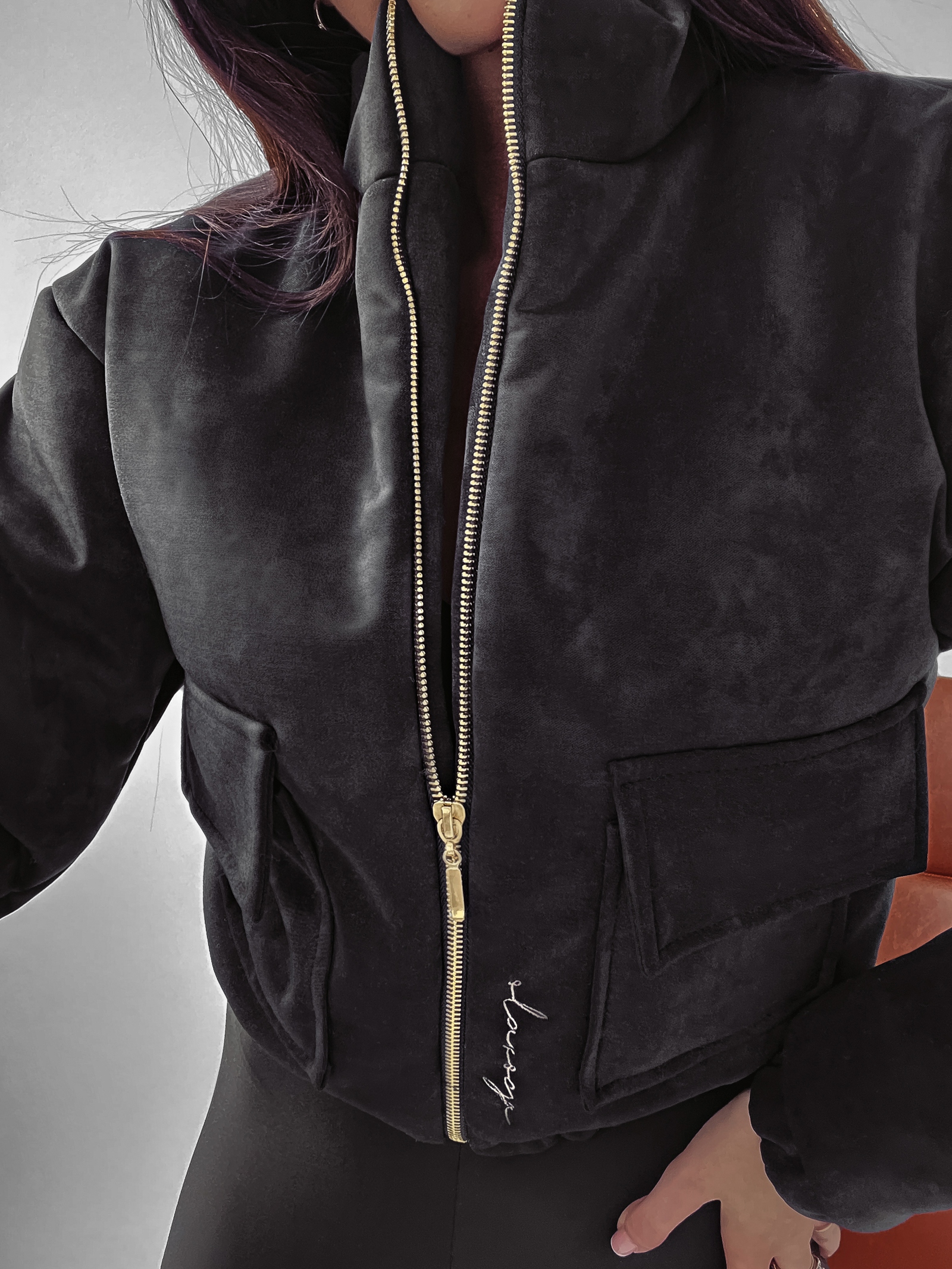 Kurtka wiosenna Natalie Ola Voga czarna Kurtka wiosenna Natalie Ola Voga czarna