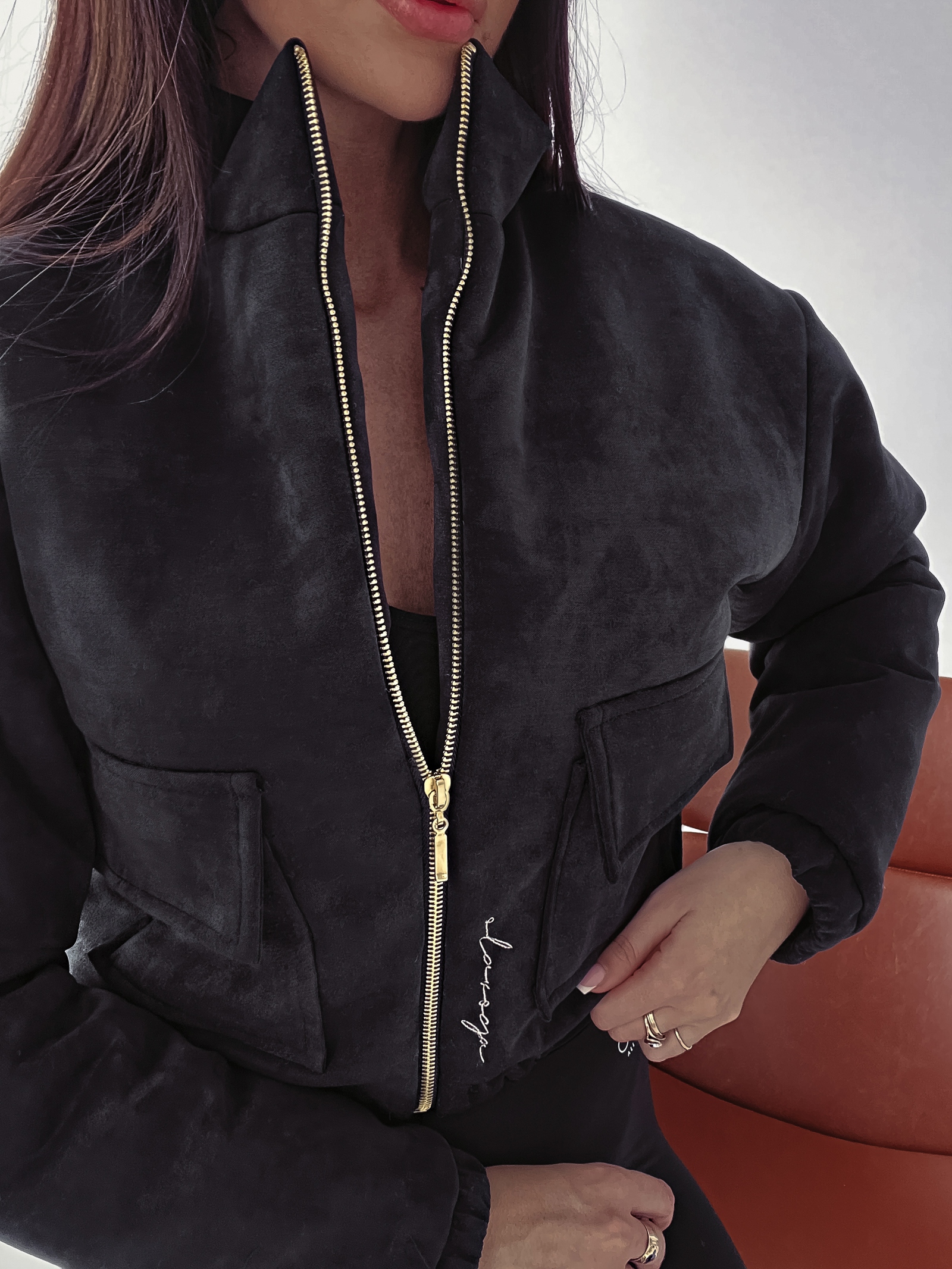 Kurtka wiosenna Natalie Ola Voga czarna Kurtka wiosenna Natalie Ola Voga czarna