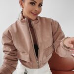 Kurtka wiosenna Natalie Ola Voga ciemny beż