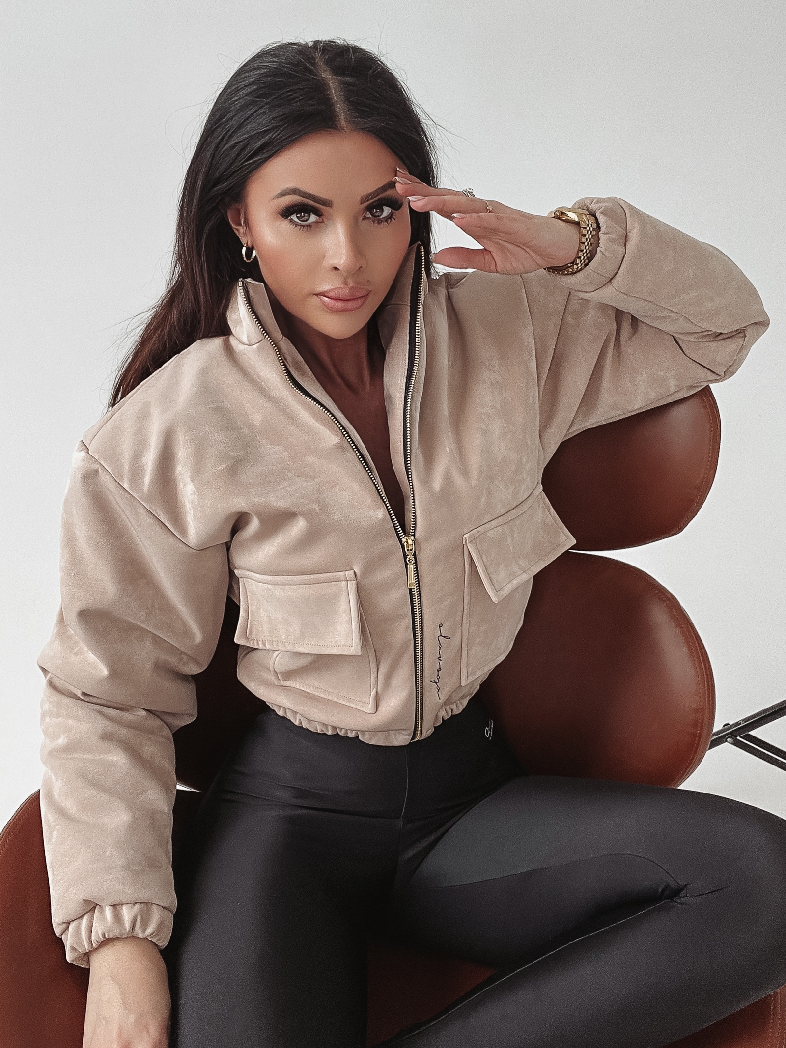 Kurtka wiosenna Natalie Ola Voga jasny beż Kurtka wiosenna Natalie Ola Voga jasny beż