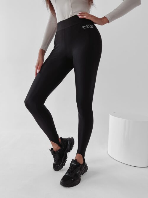 Legginsy połyskujące Harper Ola Voga czarne