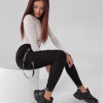 Spodnie bojówki Tris Ola Voga czarne