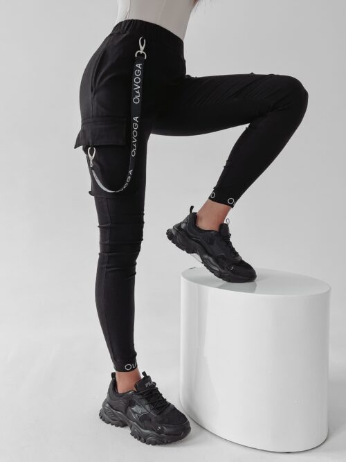 Spodnie bojówki Tris Ola Voga czarne