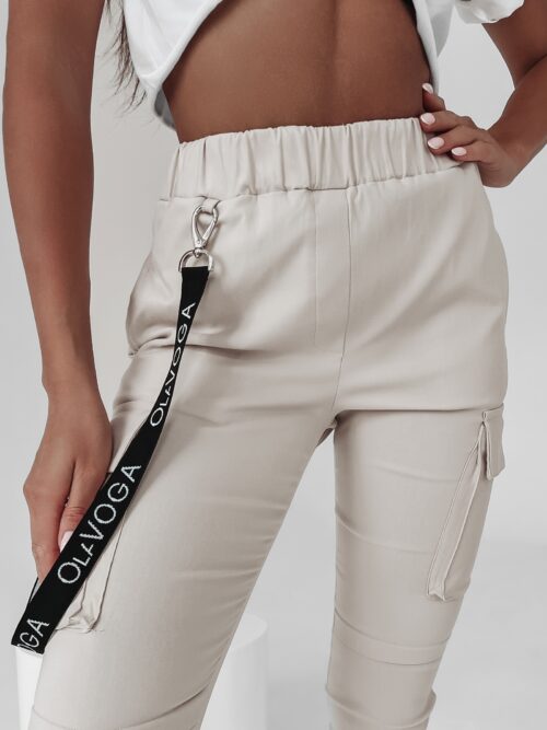 Spodnie bojówki Tris Ola Voga beżowe