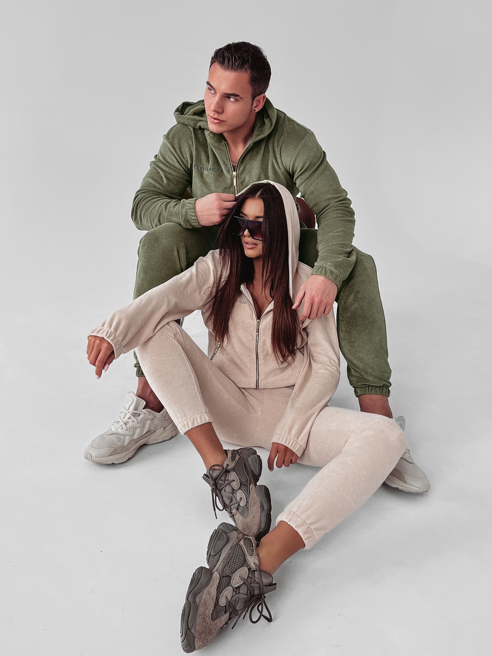 Komplet bawełniany Janet Ola Voga beżowy