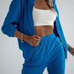 Komplet bawełniany Janet Ola Voga niebieski