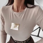 Bluzka longsleeve Maya Ola Voga j. beżowa