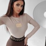 Bluzka longsleeve Maya Ola Voga j. beżowa