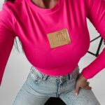 Bluzka longsleeve Maya Ola Voga amarantowa