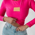 Bluzka longsleeve Maya Ola Voga amarantowa