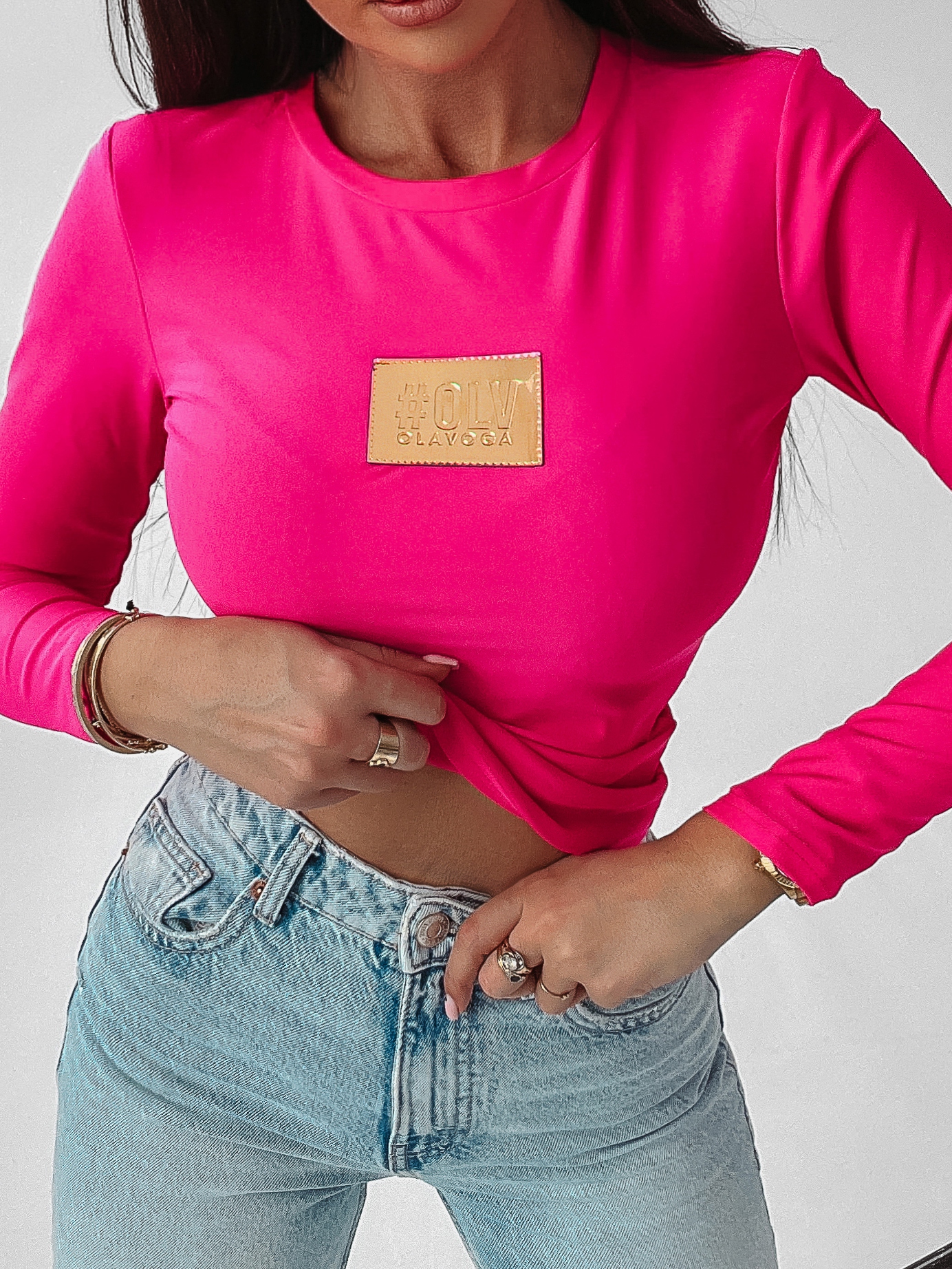 Bluzka longsleeve Maya Ola Voga amarantowa