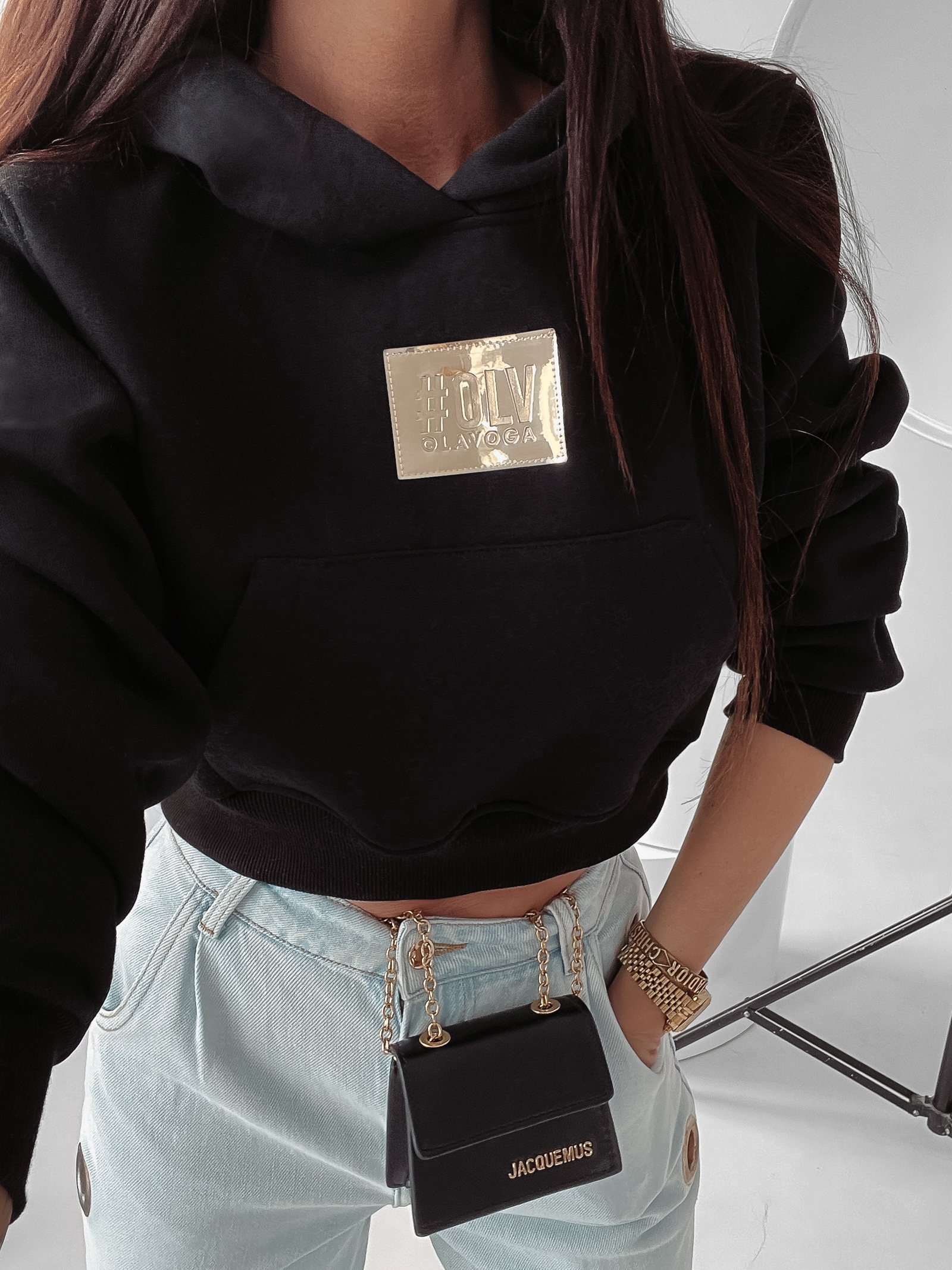 Bluza z kapturem Goldie Ola Voga czarna