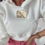 Bluza z kapturem Goldie Ola Voga ecru