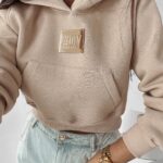 Bluza z kapturem Goldie Ola Voga beżowa