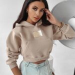 Bluza z kapturem Goldie Ola Voga beżowa