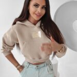 Bluza z kapturem Goldie Ola Voga beżowa