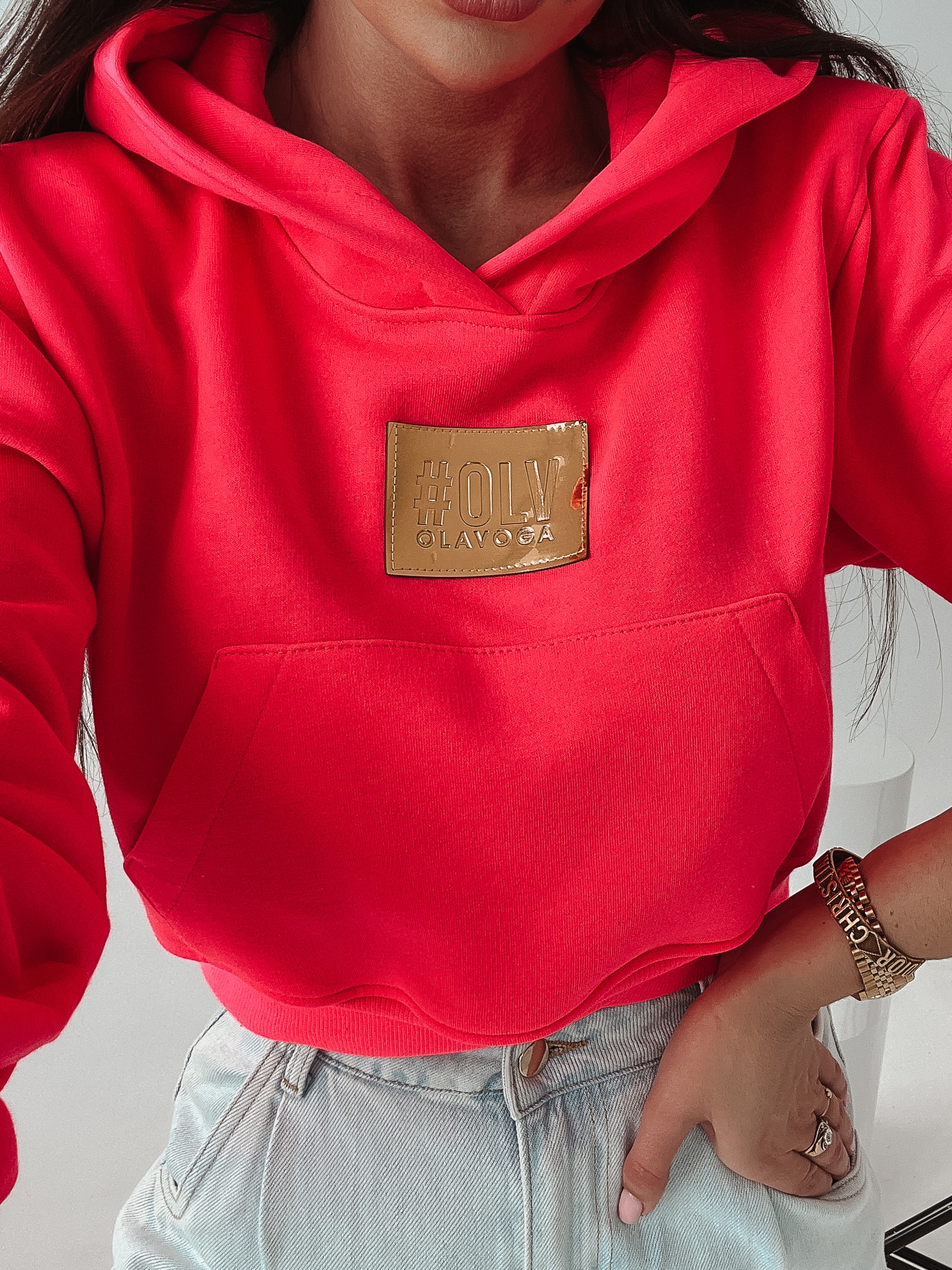 Bluza z kapturem Goldie Ola Voga różowa