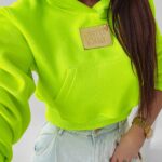 Bluza z kapturem Goldie Ola Voga limonkowa