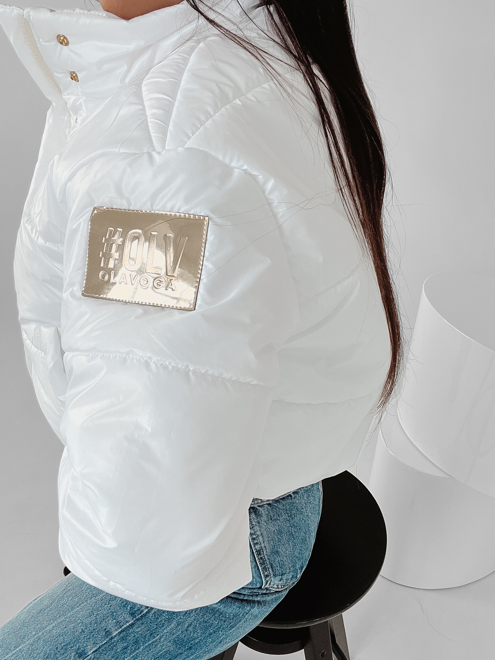 Kurtka pikowana Agnes Ola Voga ecru