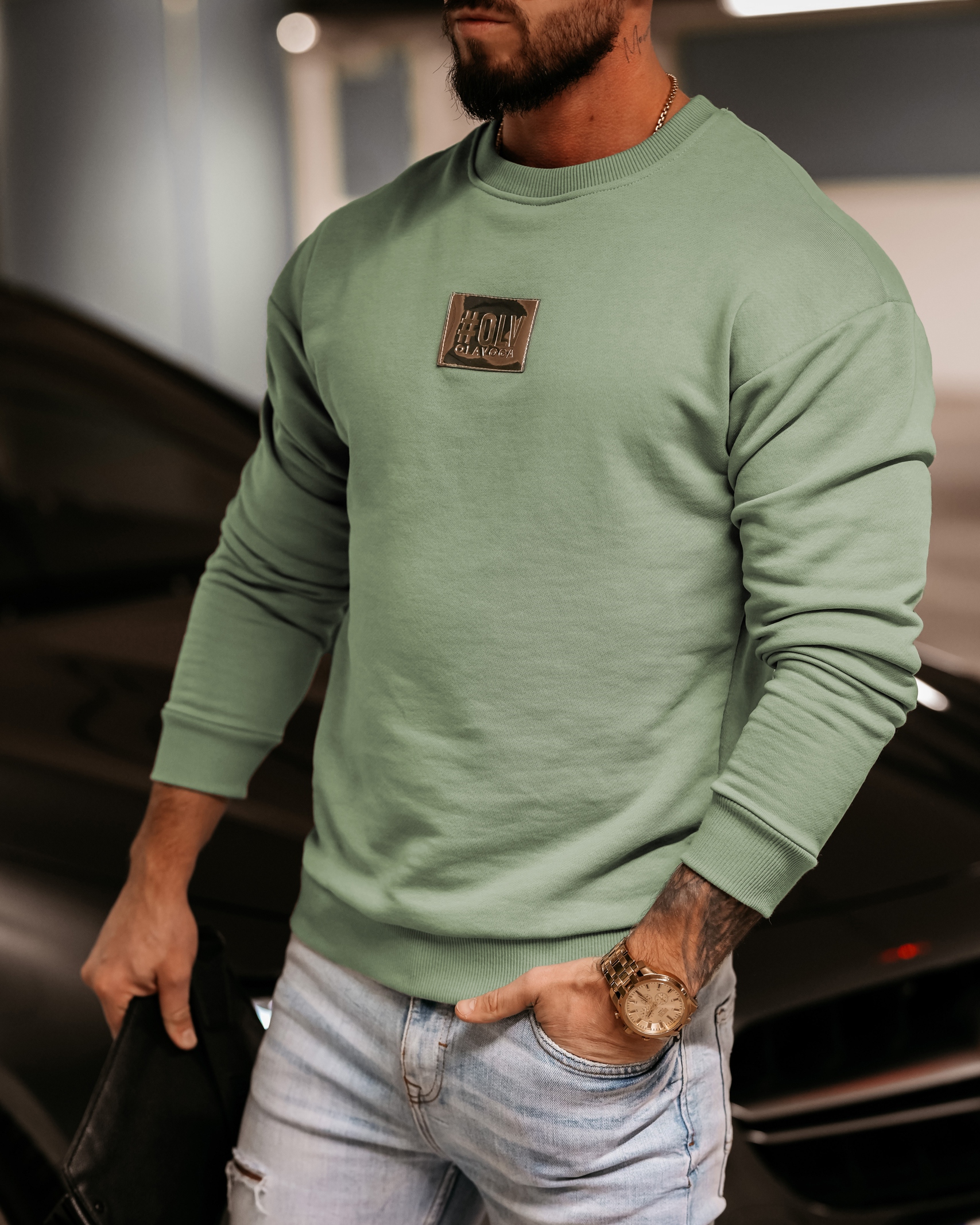 Bluza męska bawełniana Anton Ola Voga khaki