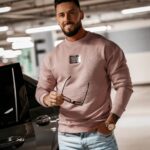 Bluza męska bawełniana Anton Ola Voga brudny róż