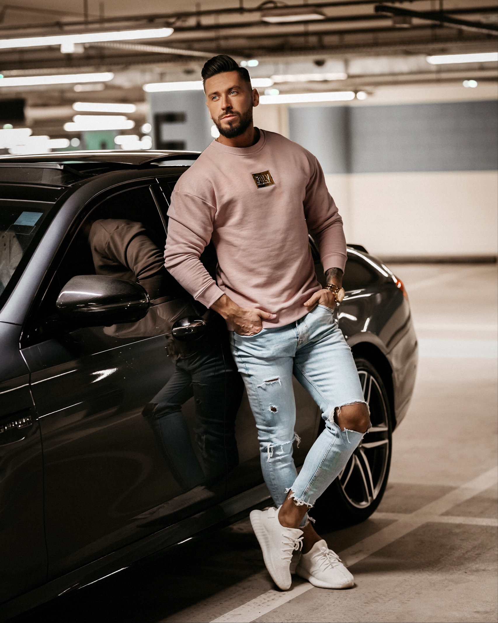 Bluza męska bawełniana Anton Ola Voga brudny róż Bluza męska bawełniana Anton Ola Voga brudny róż