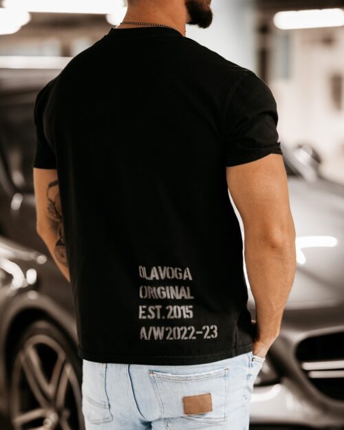 T-shirt logowany męski Noel Ola Voga czarny