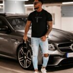 T-shirt logowany męski Noel Ola Voga czarny