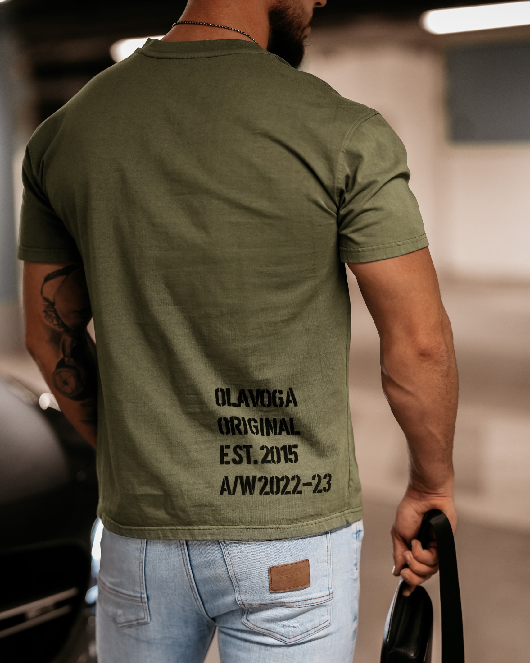 T-shirt logowany męski Noel Ola Voga khaki T-shirt logowany męski Noel Ola Voga khaki