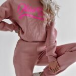 Komplet bawełniany Sandy Ola Voga brudny róż