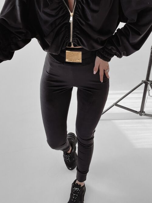 Komplet welurowy Peggy Ola Voga czarny