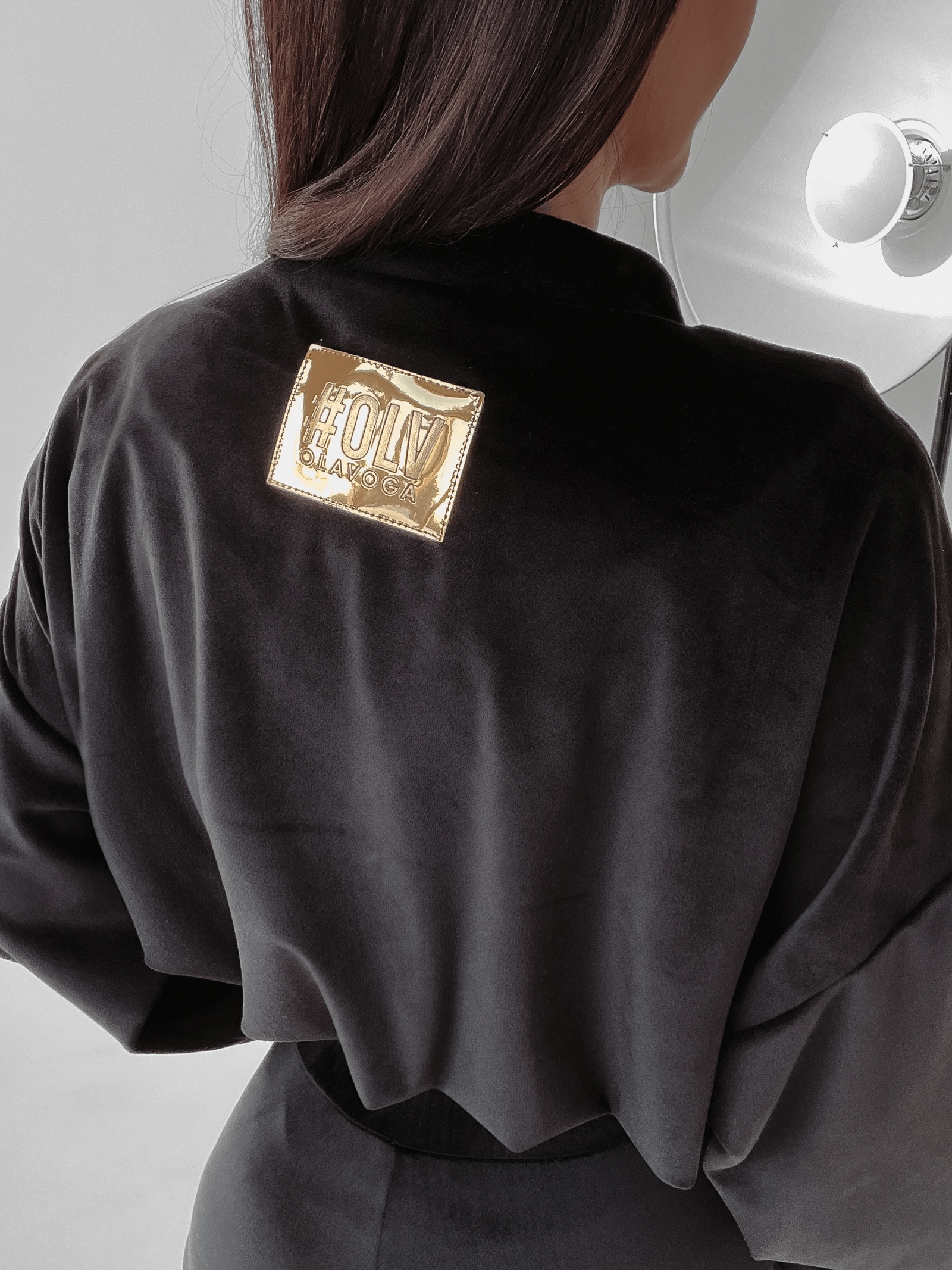 Komplet welurowy Peggy Ola Voga czarny