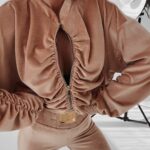 Komplet welurowy Peggy Ola Voga beżowy