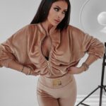 Komplet welurowy Peggy Ola Voga beżowy